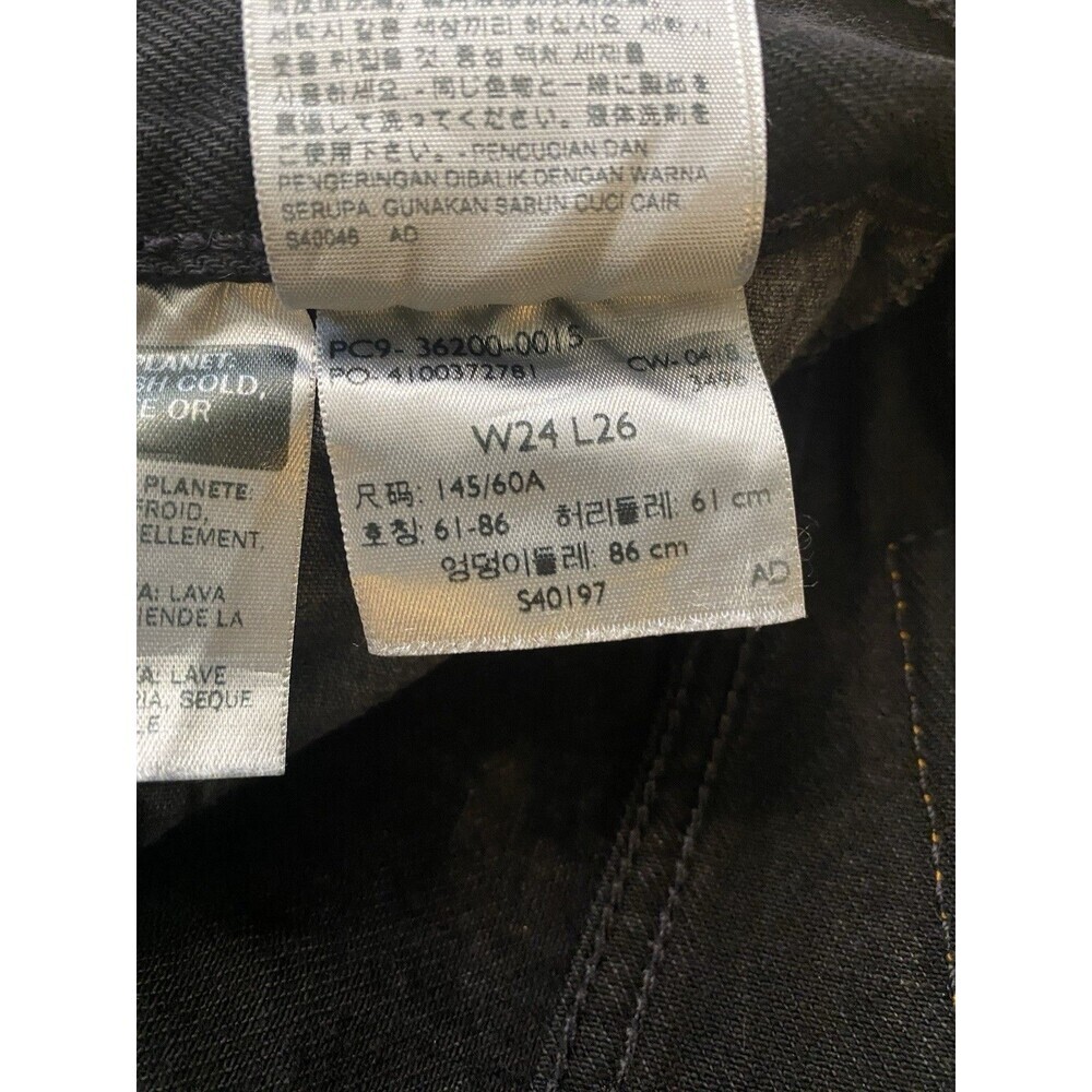 Levi's 501® Original Cropped Distressed Black Women's Jeans Size 24 - Picture 6 of 16
